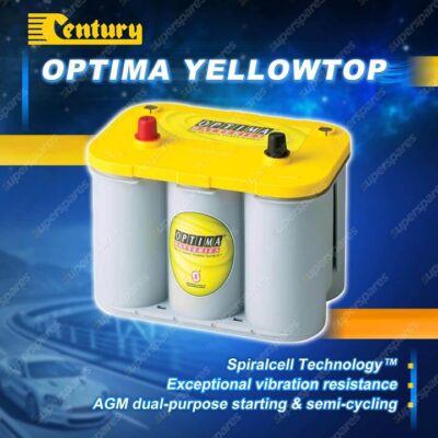 Century Yellowtop Optima Battery - 750CCA 120RC 55Ah for Jeep Patriot Wrangler