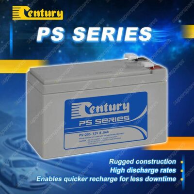 Century PS Series Battery - 12 Volts 8.5Ah Warranty 12M Stationary Power
